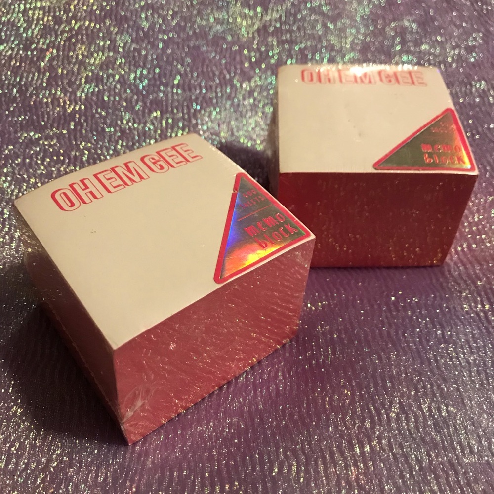 Pink & White Memo Blocks